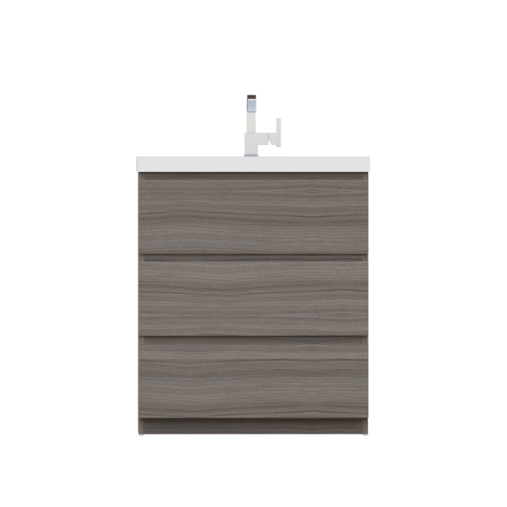 Paterno 30 inch Modern Bathroom Vanity, Gray