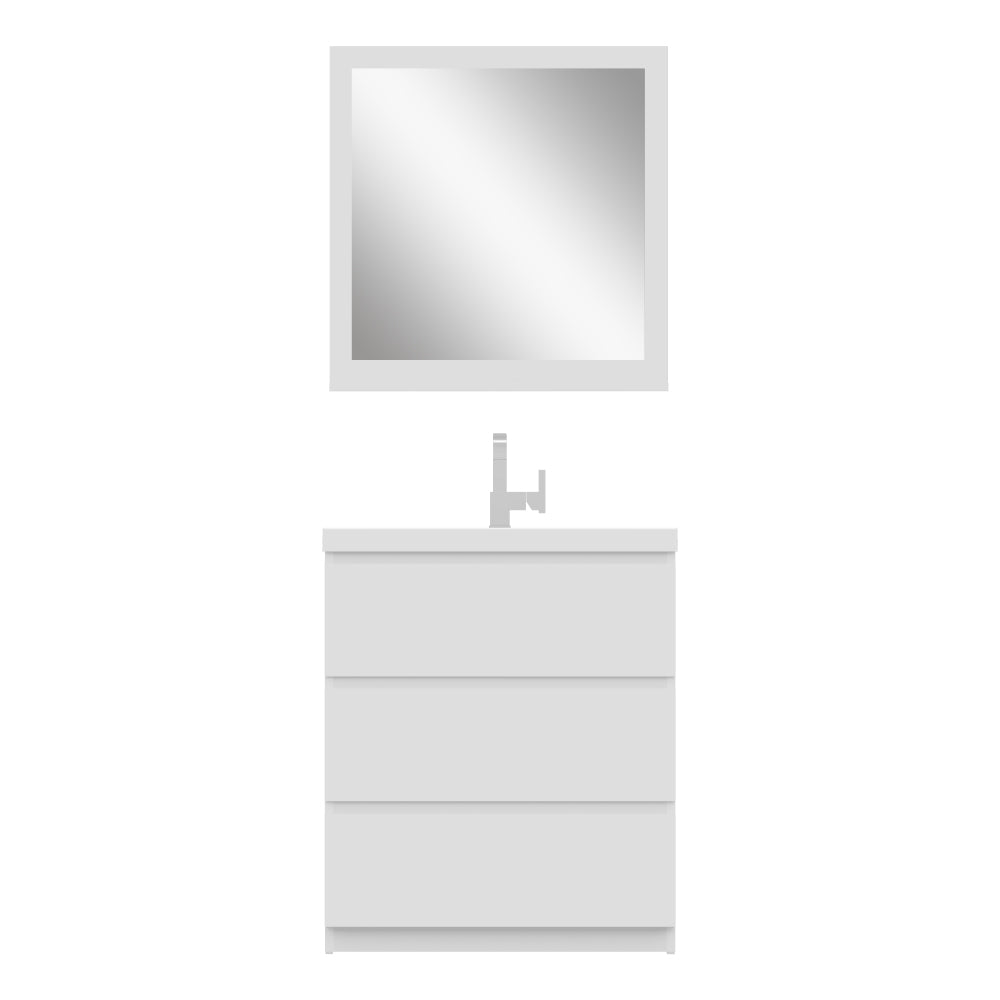 Paterno 30 inch Modern Bathroom Vanity, White