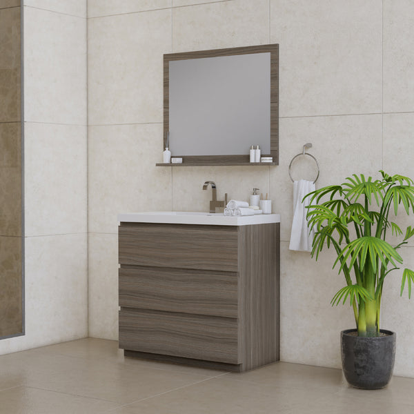 Paterno 36 inch Modern Bathroom Vanity, Gray