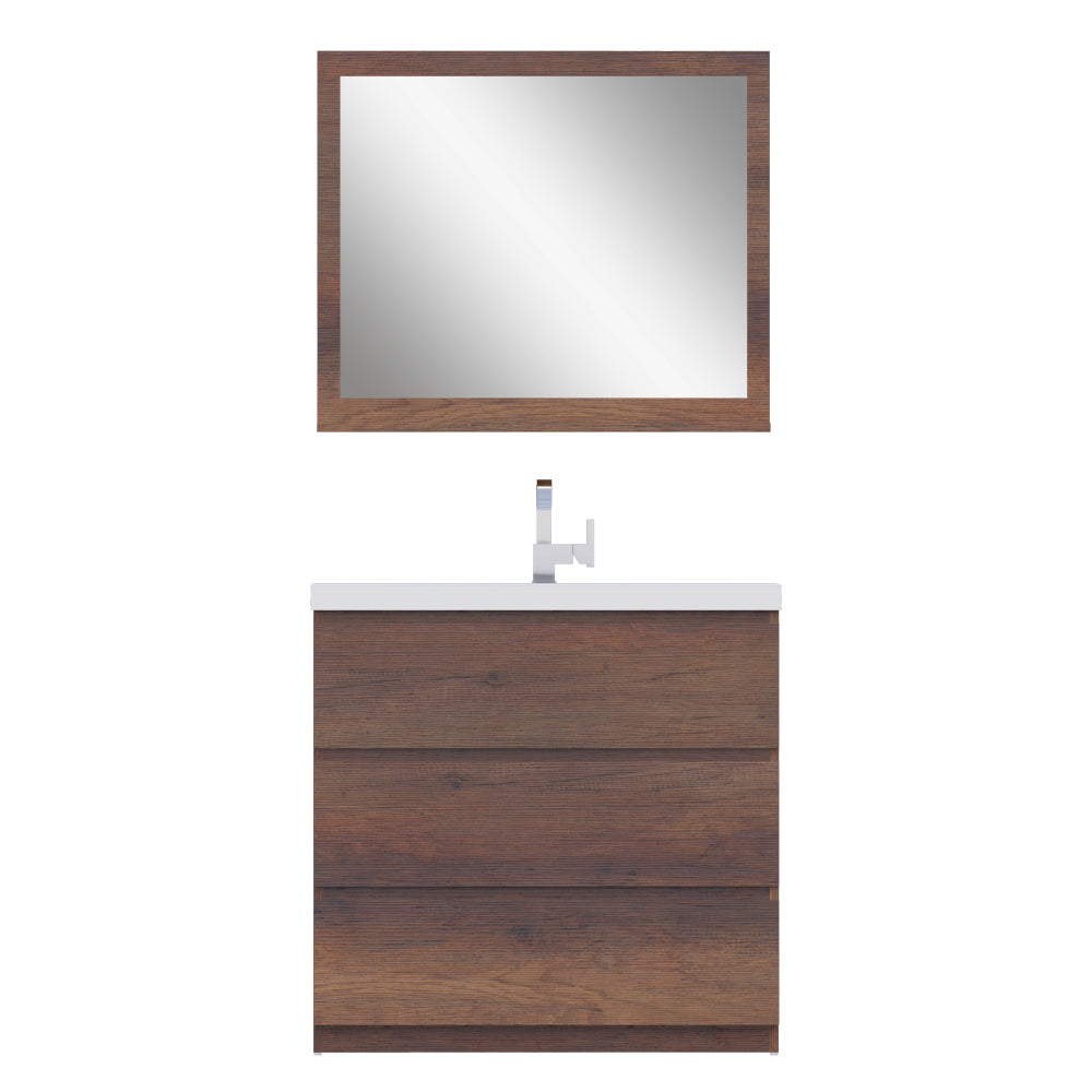 Paterno 36 inch Modern Bathroom Vanity, Rosewood