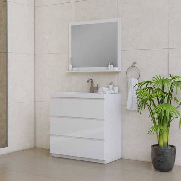 Paterno 36 inch Modern Bathroom Vanity, White