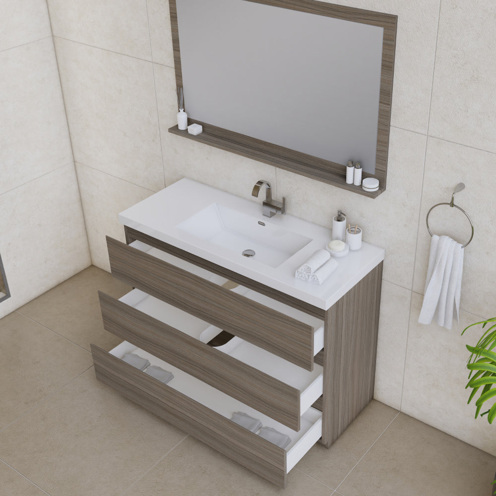 Paterno 48 inch Modern Bathroom Vanity, Gray