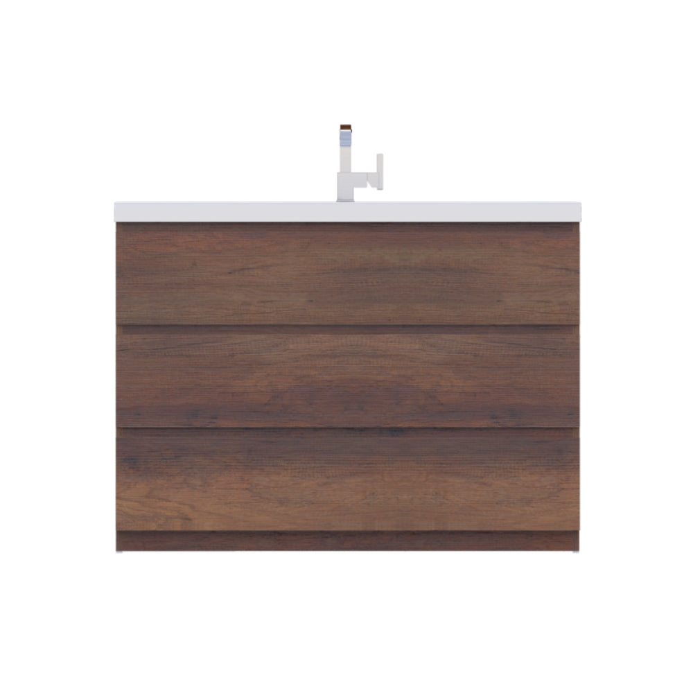 Paterno 48 inch Modern Bathroom Vanity, Rosewood