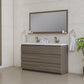 Paterno 60 inch Double Bathroom Vanity, Gray