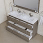 Paterno 60 inch Double Bathroom Vanity, Gray