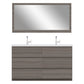 Paterno 60 inch Double Bathroom Vanity, Gray