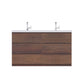 Paterno 60 inch Double Bathroom Vanity, Rosewood