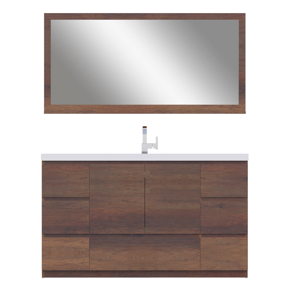 Paterno 60 inch Single Bathroom Vanity, Rosewood