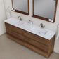 Paterno 84 inch Double Bathroom Freestanding Vanity, Rosewood