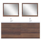 Paterno 84 inch Double Bathroom Freestanding Vanity, Rosewood