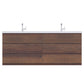 Paterno 84 inch Double Bathroom Freestanding Vanity, Rosewood