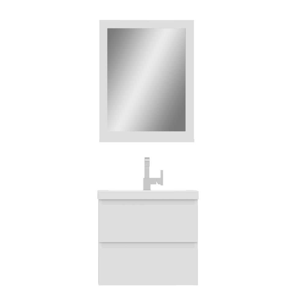 Paterno 24 inch Wall Mounted Bathroom Vanity, White