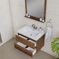 Paterno 30 inch Wall Mounted Bathroom Vanity, Rosewood