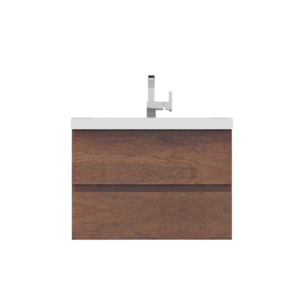 Paterno 30 inch Wall Mounted Bathroom Vanity, Rosewood