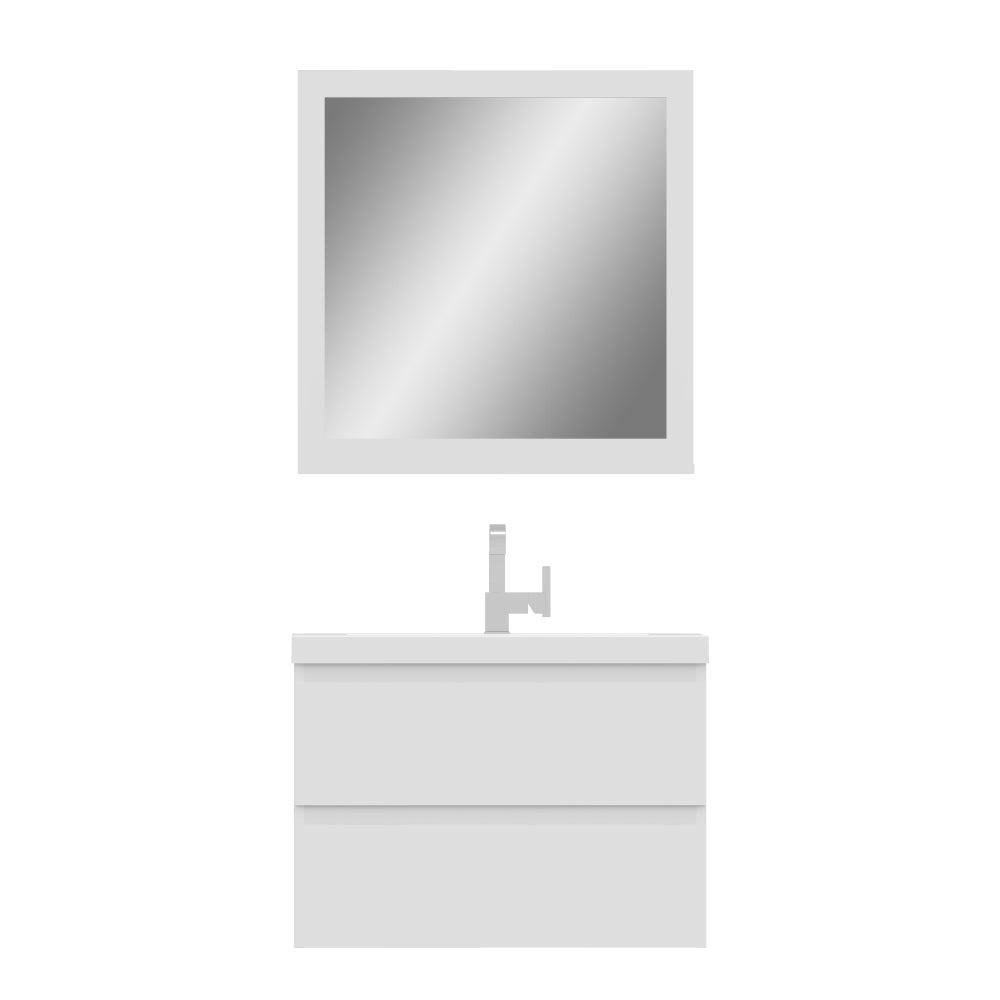 Paterno 30 inch Wall Mounted Bathroom Vanity, White