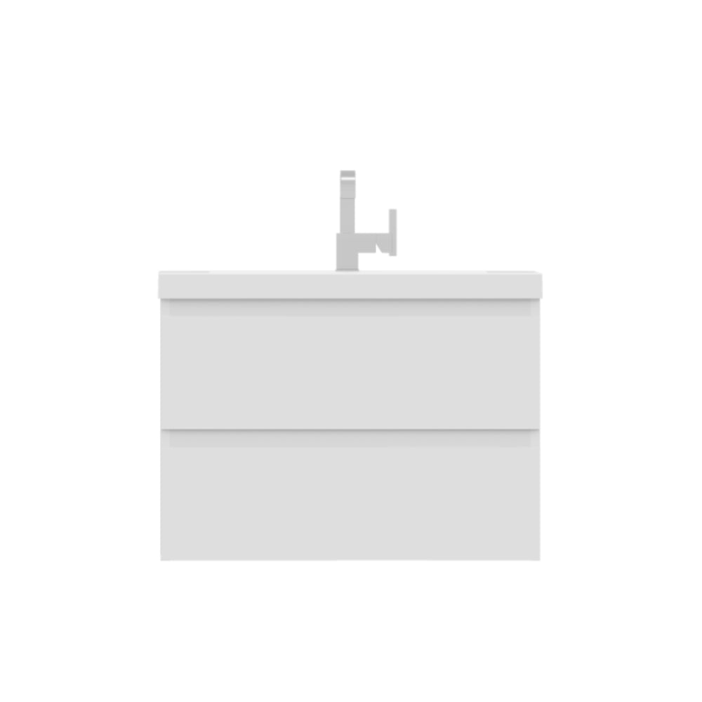 Paterno 30 inch Wall Mounted Bathroom Vanity, White