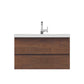 Paterno 36 inch Wall Mounted Bathroom Vanity, Rosewood