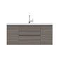 Paterno 48 inch Wall Mounted Bathroom Vanity, Gray