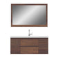 Paterno 48 inch Wall Mounted Bathroom Vanity, Rosewood