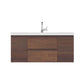 Paterno 48 inch Wall Mounted Bathroom Vanity, Rosewood