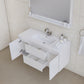 Paterno 48 inch Wall Mounted Bathroom Vanity, White