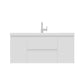 Paterno 48 inch Wall Mounted Bathroom Vanity, White