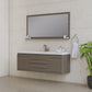 Paterno 60 inch Single Wall Mounted Bathroom Vanity, Gray