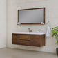 Paterno 60 inch Single Wall Mounted Bathroom Vanity, Rosewood