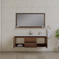 Paterno 60 inch Single Wall Mounted Bathroom Vanity, Rosewood