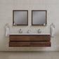 Paterno 72 inch Double Wall Mounted Bathroom Vanity, Rosewood