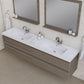 Paterno 84 inch Wall Mounted Double Bathroom Vanity, Gray