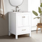 Vanea 24″ Bathroom Vanity in White with White Quartz Top