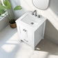 Vanea 24″ Bathroom Vanity in White with White Quartz Top