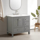 Vanea 36″ Bathroom Vanity in Gray with White Quartz Top