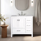 Vanea 36″ Bathroom Vanity in White with White Quartz Top