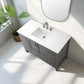 Vanea 48″ Bathroom Vanity in Gray with White Quartz Top