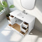 Vanea 48″ Bathroom Vanity in White with White Quartz Top