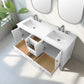 Vanea 60″ Double Bathroom Vanity in White with White Quartz Top