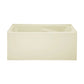 Voltaire 54" x 30" Left-Hand Drain Alcove Bathtub with Apron in Bisque