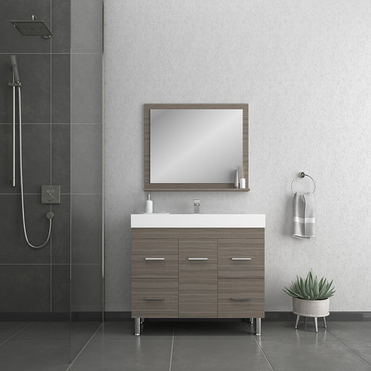 Ripley 42 inch Modern Bathroom Vanity Gray