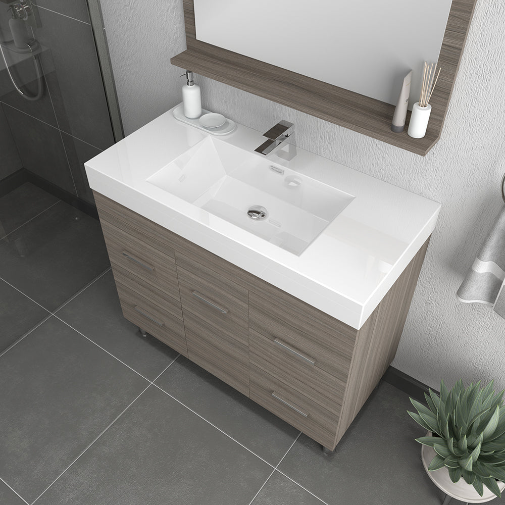 Ripley 39 inch Modern Bathroom Vanity Gray