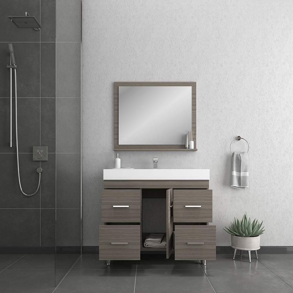 Ripley 39 inch Modern Bathroom Vanity Gray