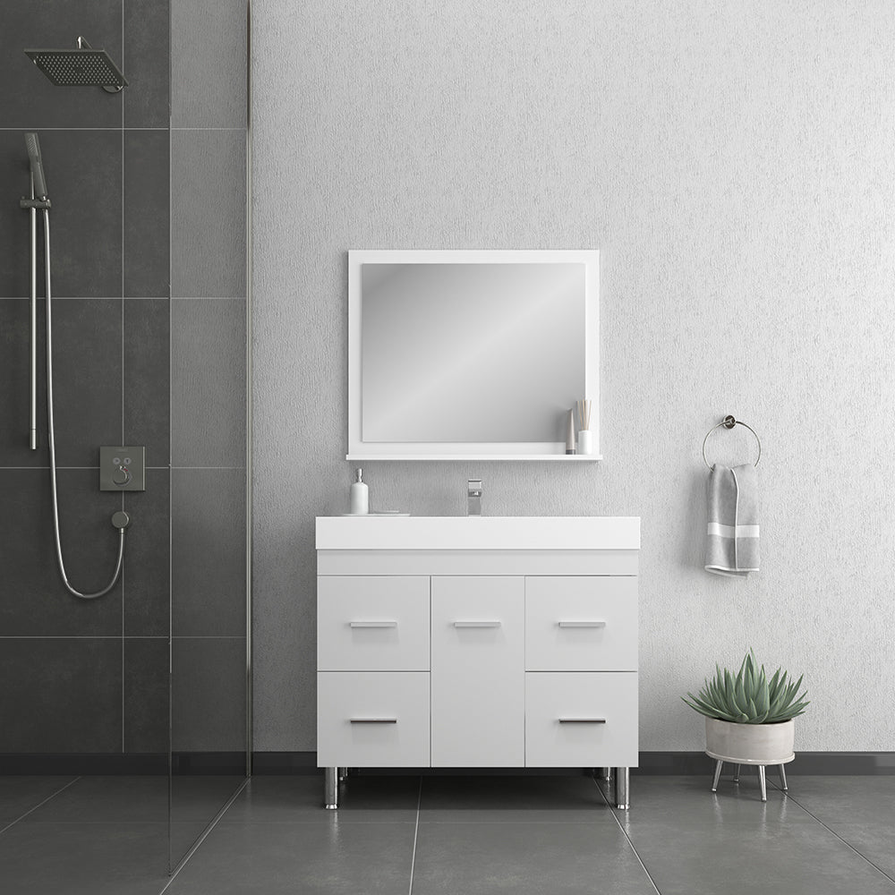 Ripley 39 inch Modern Bathroom Vanity White