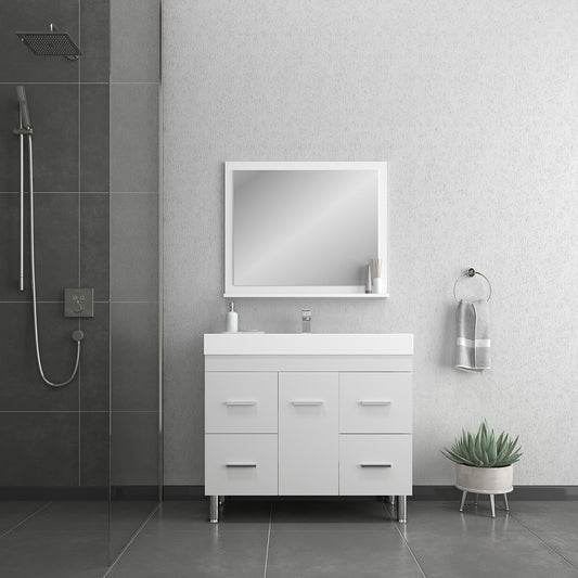 Ripley 42 inch Modern Bathroom Vanity White