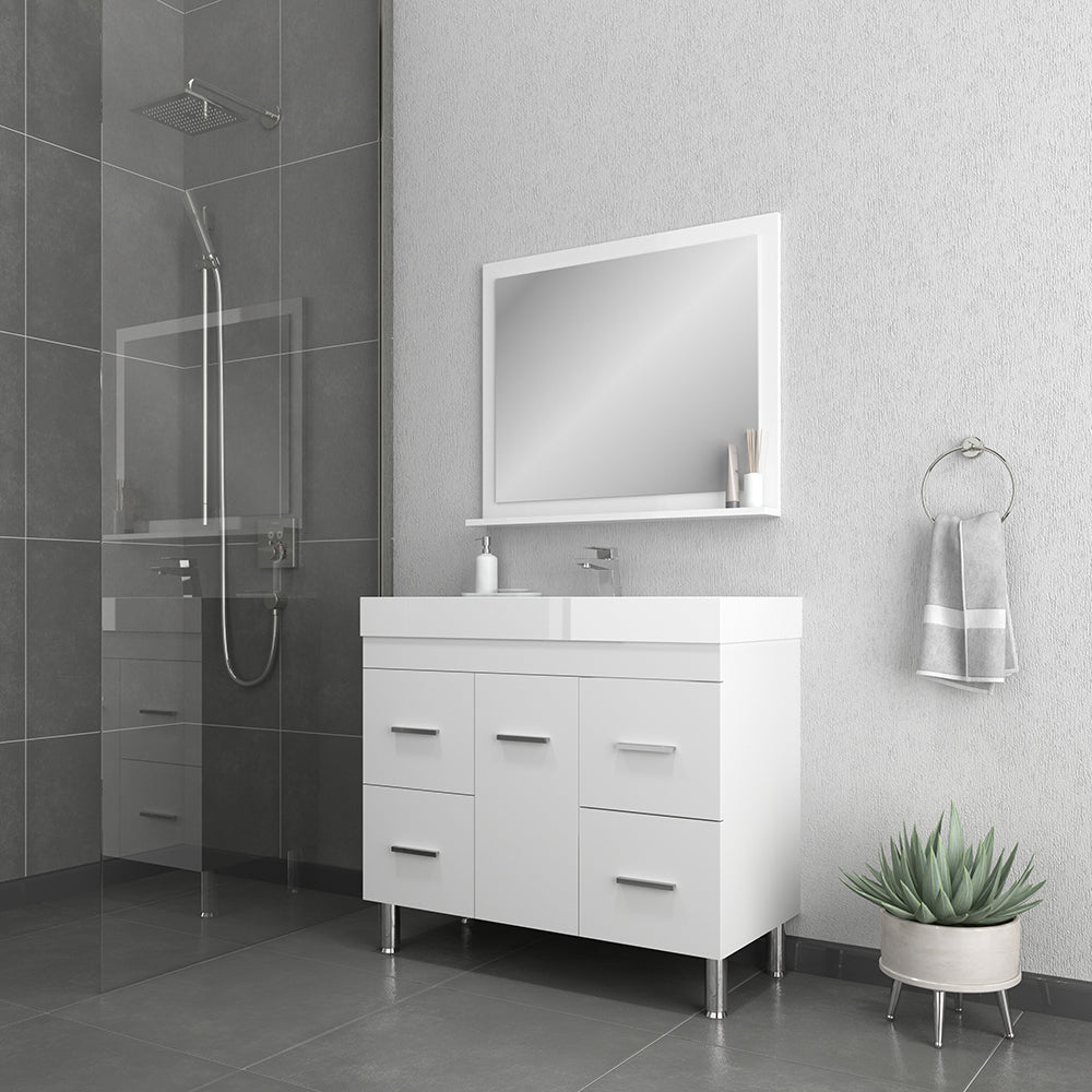 Ripley 39 inch Modern Bathroom Vanity White