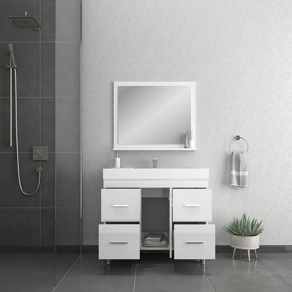 Ripley 39 inch Modern Bathroom Vanity White