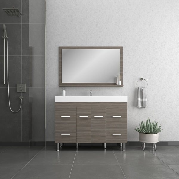 Ripley 48 inch Modern Bathroom Vanity Gray