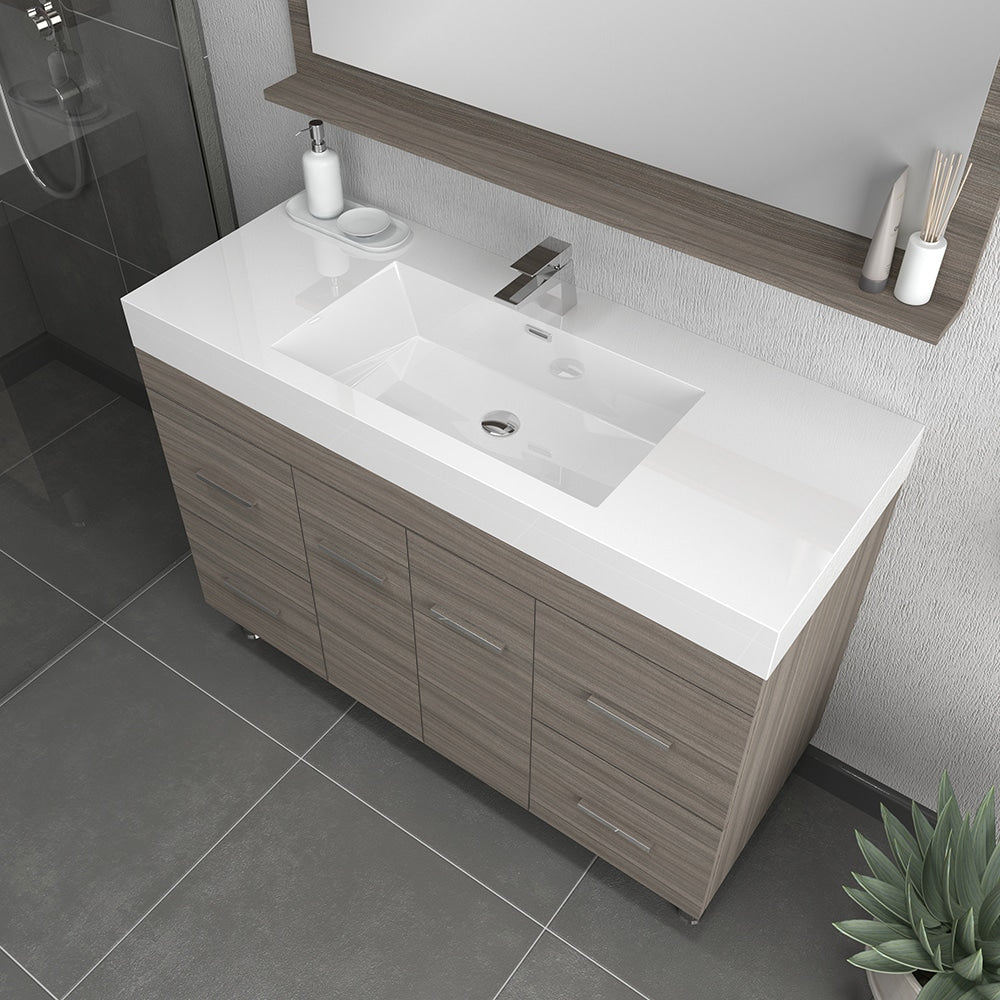 Ripley 48 inch Modern Bathroom Vanity Gray