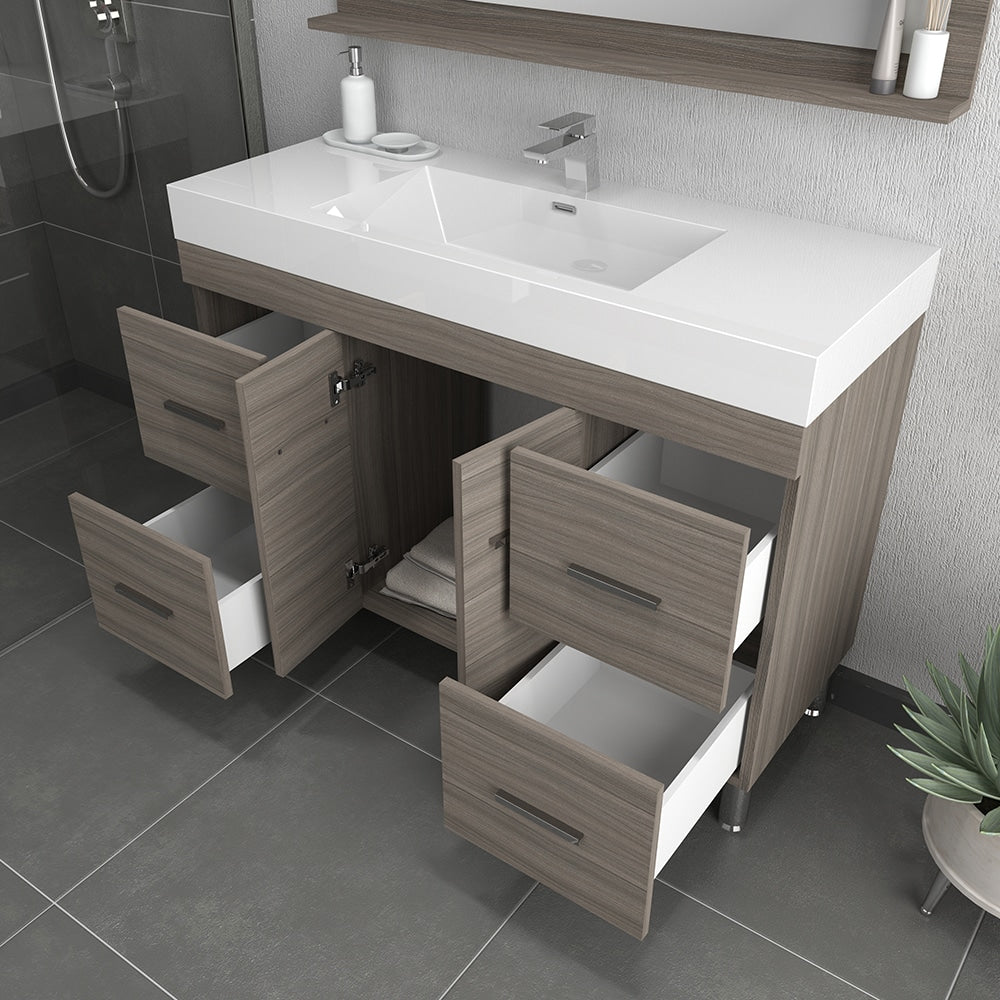 Ripley 48 inch Modern Bathroom Vanity Gray