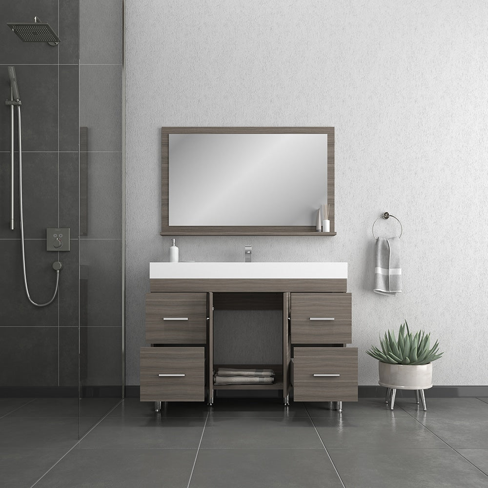 Ripley 48 inch Modern Bathroom Vanity Gray